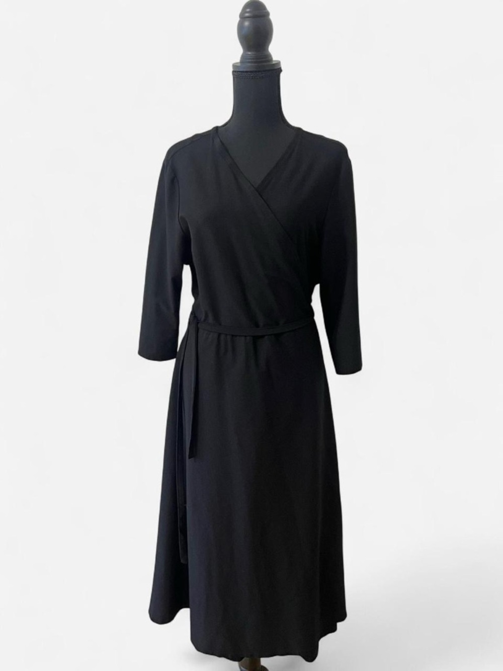 Eileen Fisher women’s wrap dress designer quiet luxury old money size XL